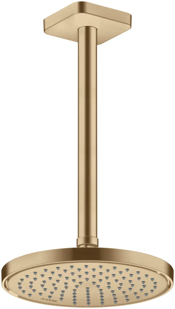 Hansgrohe AXOR ShowerSolutions Kopfbrause 220 1jet EcoSmart Brushed Bronze, 220 mm, verstellbarer Winkel, abnehmbar zur Reinigung, G 1/2 Anschluss