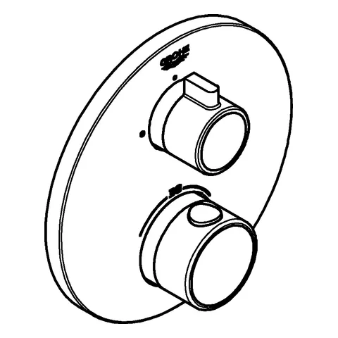 Thermostat-Brausebatterie Grohtherm 24075, Fertigmontageset für Rapido SmartBox, chrom Thermostat-Brausebatterie Grohtherm 24075, Fertigmontageset für Rapido SmartBox, chrom
