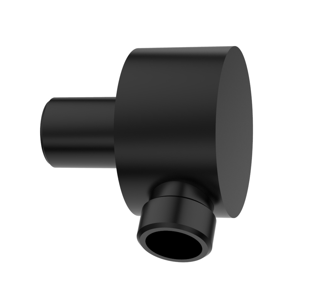 Wandanschlussbogen AqvaDesign - rund - 1/2″AG × 1/2″AG - eigensicher - Vollmetall - mattschwarz