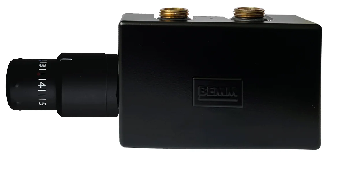 BEMM M-Ventil Purline DN15 x 50 mm, vernickelt, mit Thermostat Puro, Weiße 9016 oder Heizkörperfarbe BEMM M-Ventil Purline DN15 x 50 mm, vernickelt, mit Thermostat Puro, Weiße 9016 oder Heizkörperfarbe