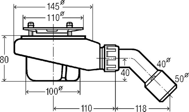 Viega Ablaufgarnitur Tempoplex Duschwannen, Einbauhöhe 80 mm Viega Ablaufgarnitur Tempoplex Duschwannen, Einbauhöhe 80 mm