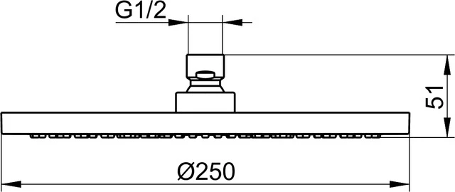 Brausen und Brausezubehör 59886370201 Kopfbrause rund 250 mm schwarz