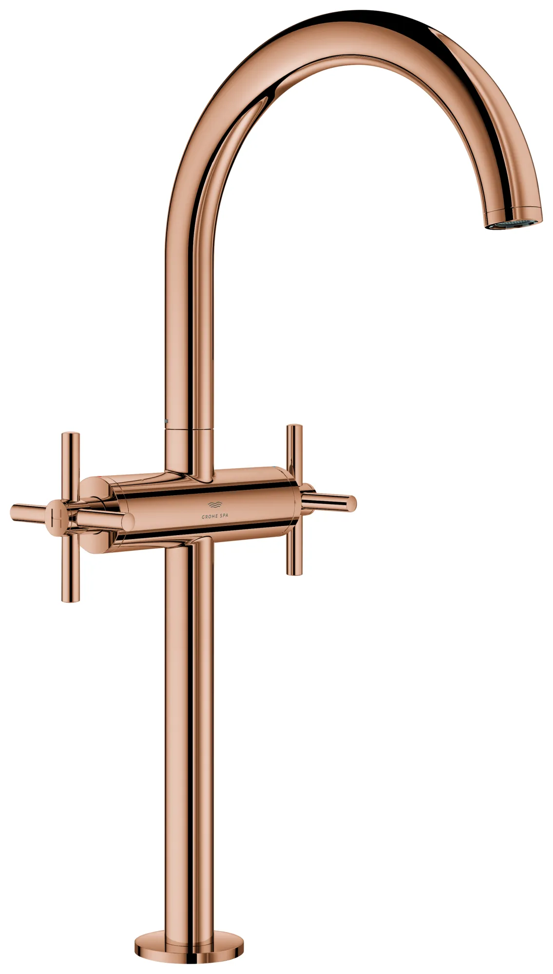 Waschtisch-Einlochbatterie Atrio 21149, XL-Size, für freistehende Waschschüsseln, Push-open Ablaufgarnitur 1 1/4'', mit Kreuzgriffen, chrom Waschtisch-Einlochbatterie Atrio 21149, XL-Size, für freistehende Waschschüsseln, Push-open Ablaufgarnitur 1 1/4'', mit Kreuzgriffen, chrom