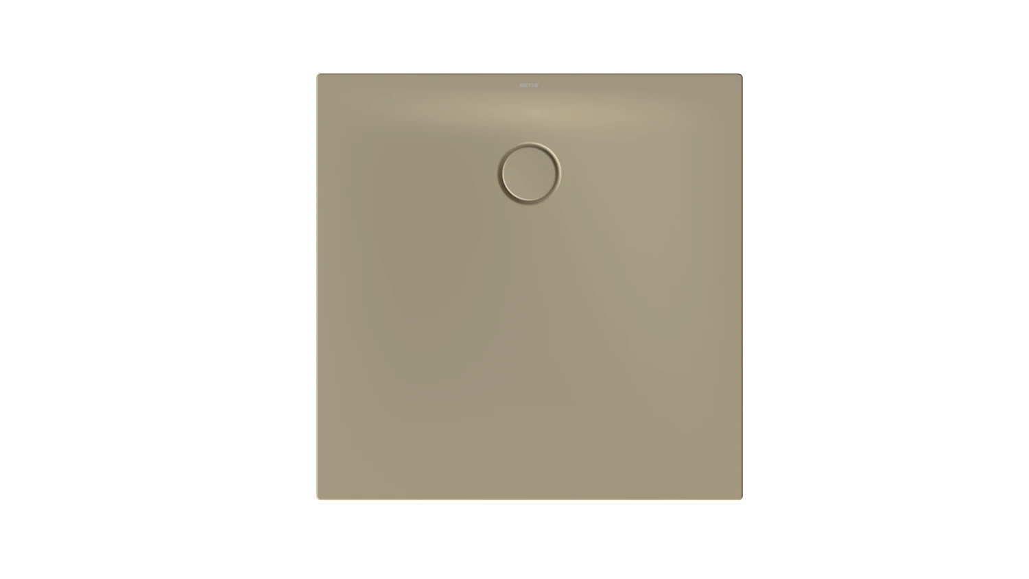 Bette quadrat Duschwanne „BetteFloor Side“ 900 × 900 mm ohne Oberflächenbeschichtung, mit BetteGlasur Plus, ohne Wannenträger, in Hazel