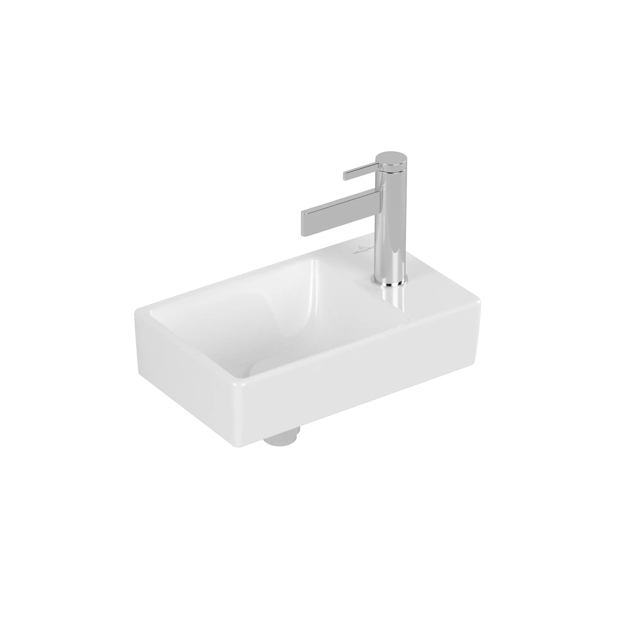 Villeroy & Boch Handwaschbecken „Avento“ 360 × 220 × 110 mm, für Becken links, mit Hahnlochbohrung, Hahnlochposition mittig in Weiß Alpin Becken: links / Farbe: Weiß Alpin / Größe: 36 × 22 cm / Hahnlochbohrung: mit 1×1 Hahnlochbohrung / Hahnlochposition: mittig / Oberflächenveredelung: ohne Oberflächenveredelung / Überlauf: ohne Überlauf Villeroy & Boch Handwaschbecken „Avento“ 360 × 220 × 110 mm, für Becken links, mit Hahnlochbohrung, Hahnlochposition mittig in Weiß Alpin Becken: links / Farbe: Weiß Alpin / Größe: 36 × 22 cm / Hahnlochbohrung: mit 1×1 Hahnlochbohrung / Hahnlochposition: mittig / Oberflächenveredelung: ohne Oberflächenveredelung / Überlauf: ohne Überlauf