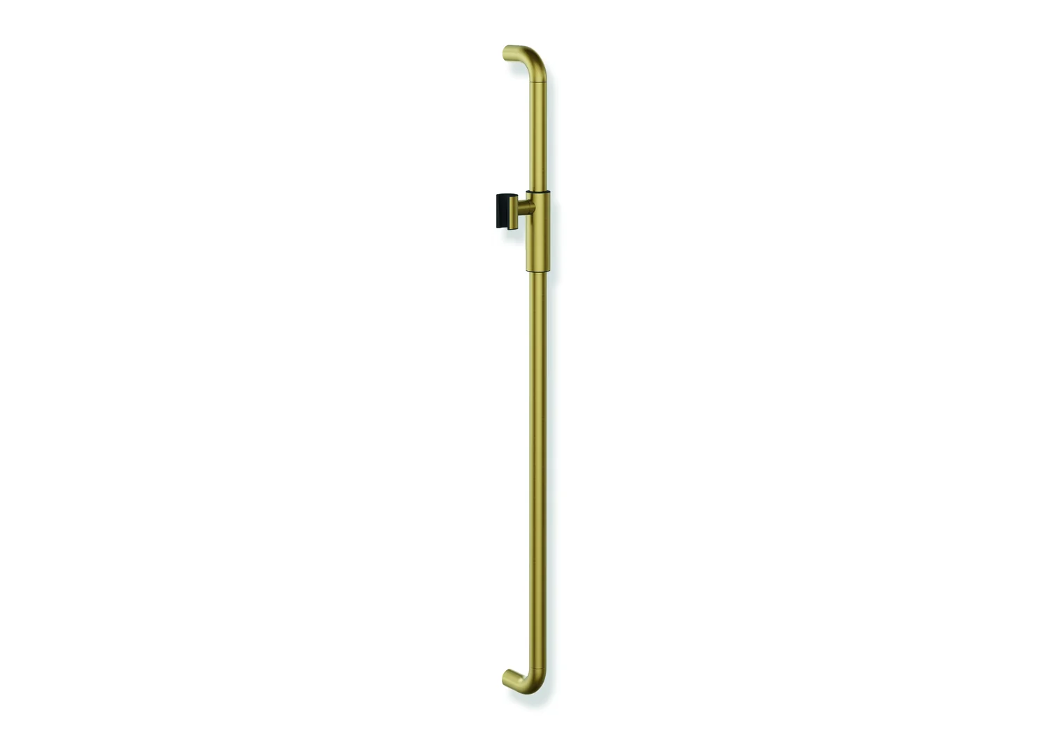 HEWI Brausehalterstange Serie 480, PVD-beschichtet, Achsmaß 900 mm, Durchmesser 25 mm, Farbe Gold gebürstet