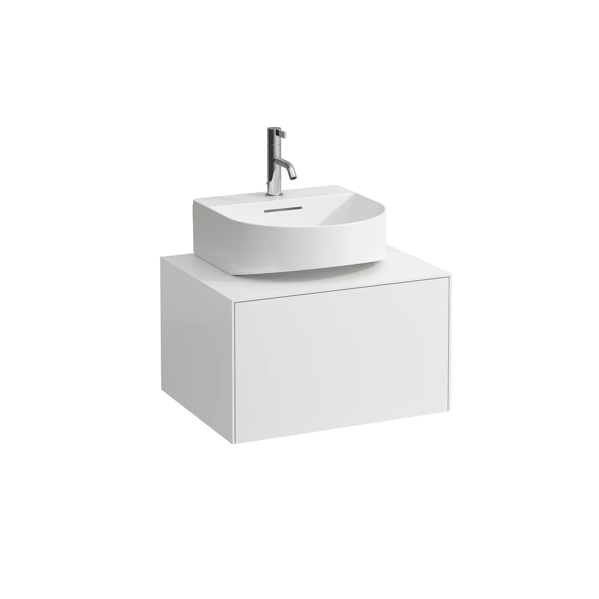 Laufen Waschtischunterbau „SONAR“ 577 × 341 × 457 mm Weiß matt, mittig Laufen Waschtischunterbau „SONAR“ 577 × 341 × 457 mm Weiß matt, mittig