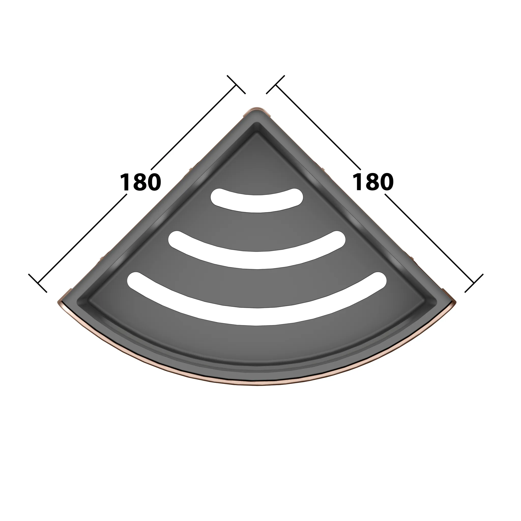 Elegance Eckduschkorb Rotgold gebürstet / anthrazit Elegance Eckduschkorb Rotgold gebürstet / anthrazit