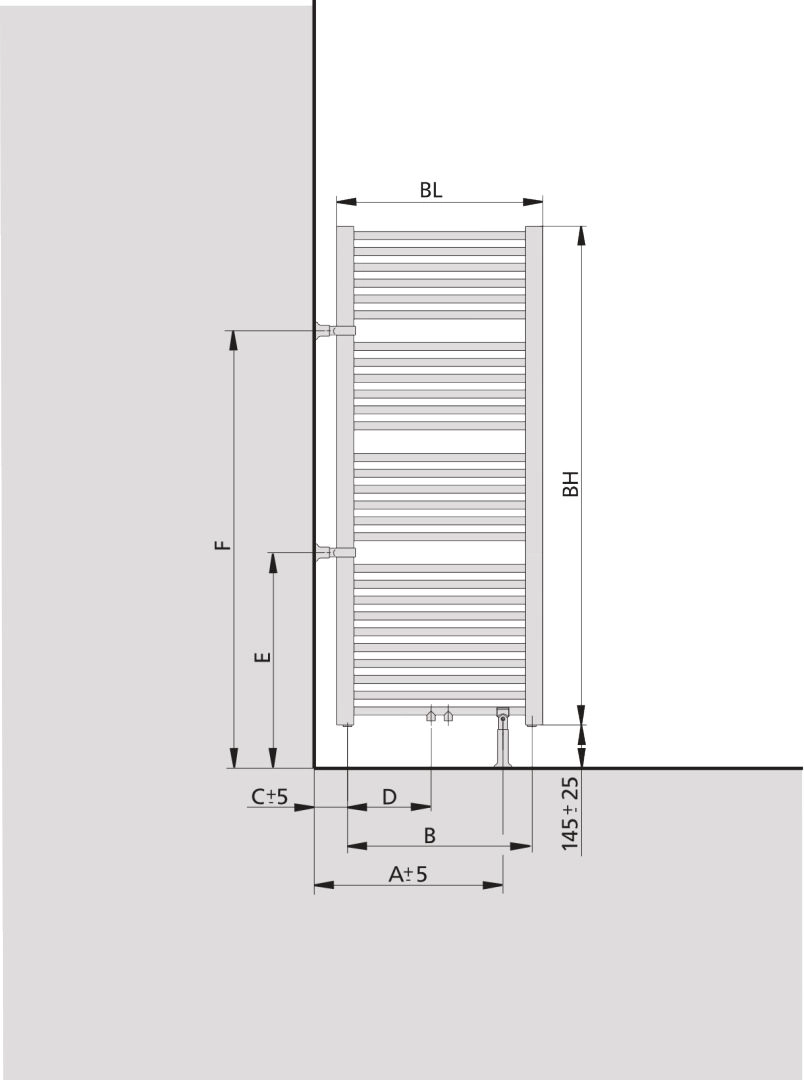 Kermi Heizkörper „Basic®-50“ 59,9 × 117,2 cm in Anthracite Grey