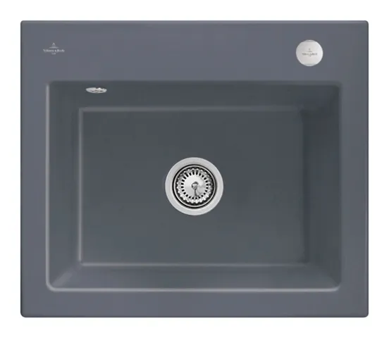 Villeroy & Boch Einbau-Küchenspülbecken „Subway“ 60 S 600 × 510 × 220 mm, für Becken mittig in Graphite Villeroy & Boch Einbau-Küchenspülbecken „Subway“ 60 S 600 × 510 × 220 mm, für Becken mittig in Graphite