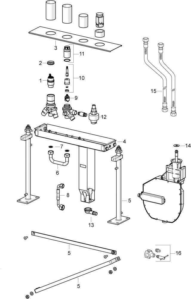 HansaCOMPACT UP-Rohbauset Bade- und Brausearmatur 4.0 Kartusche 5302 DN20, Wannenarmatur HansaCOMPACT UP-Rohbauset Bade- und Brausearmatur 4.0 Kartusche 5302 DN20, Wannenarmatur