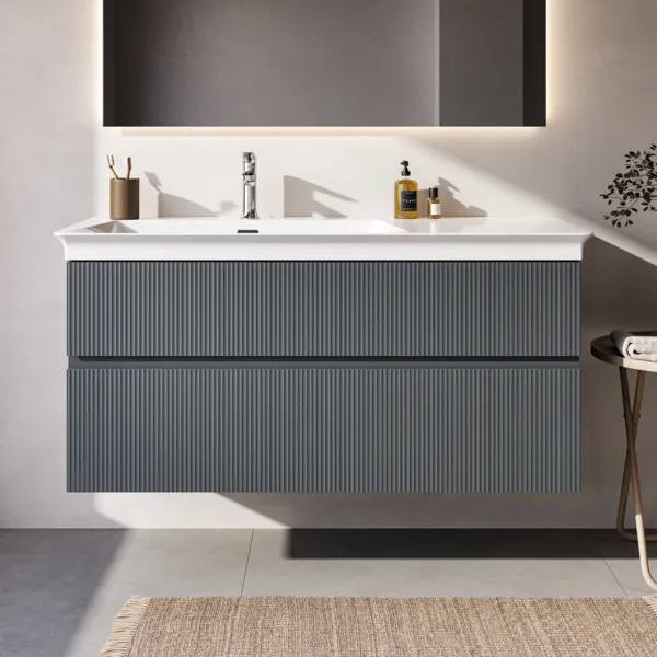 Ideal Standard Möbelwaschtischunterschrank Finesse 1200x505x550mm Aschblau matt Ideal Standard Möbelwaschtischunterschrank Finesse 1200x505x550mm Aschblau matt