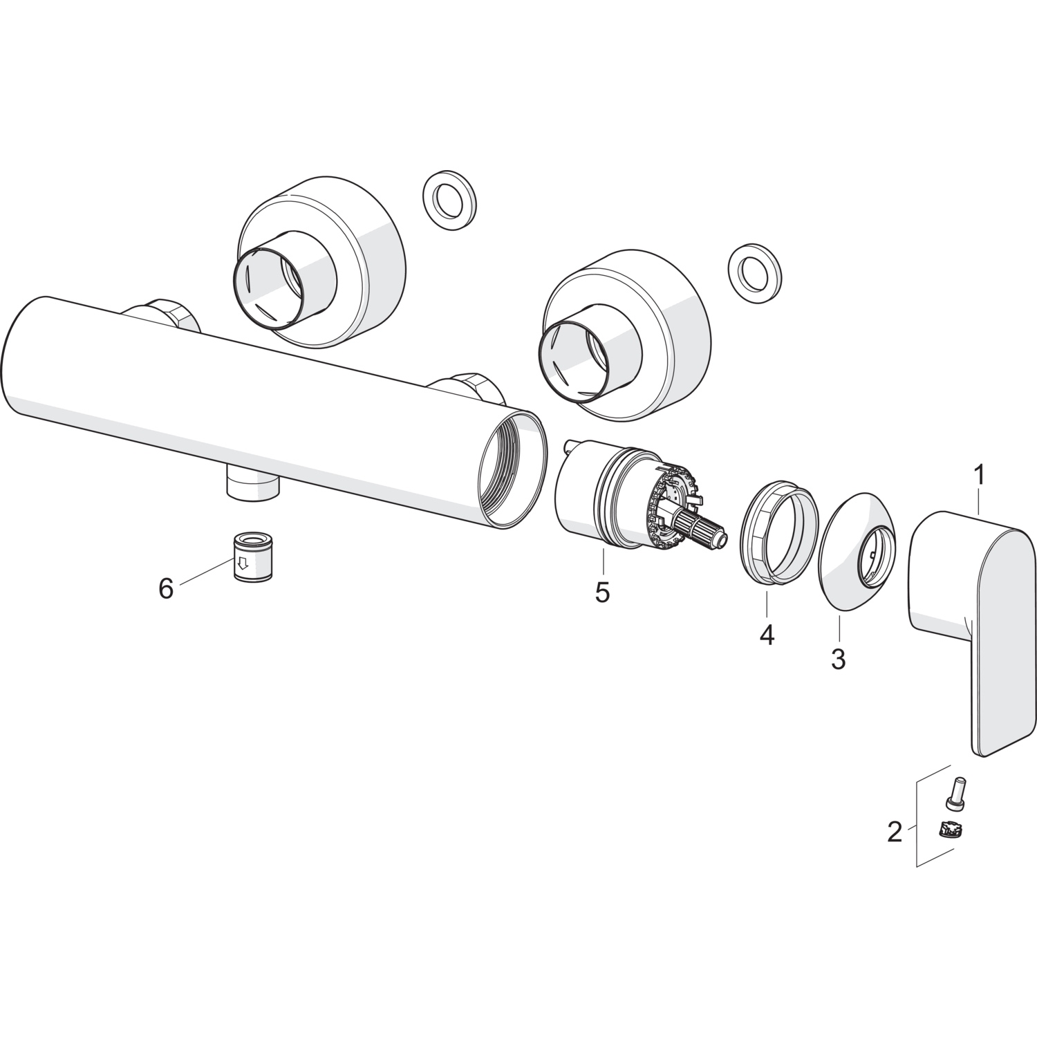 HA Einhebelmischer Brausebatterie HANSASTELA 5767 Chrom