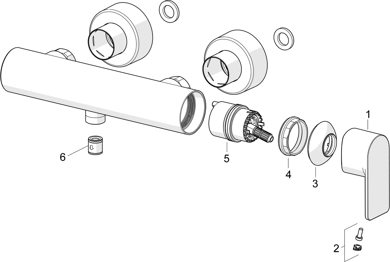 HansaSTELA Duscharmatur Hansastela 2021 Einhebelmischer Brausebatterie 5767 Chrom