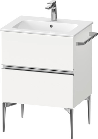 Duravit Waschtischunterschrank „Sivida“ 61 × 59,1 × 47,7 cm in Weiß Matt, Weiß Matt