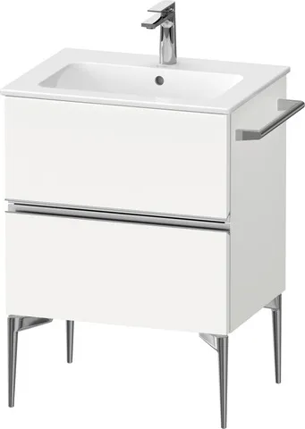 Duravit Waschtischunterschrank „Sivida“ 61 × 59,1 × 47,7 cm Front- & Korpusfarbe: Weiß Matt / Grifffarbe: Chrom / Größe: 61 × 47,7 × 59,1 cm Duravit Waschtischunterschrank „Sivida“ 61 × 59,1 × 47,7 cm Front- & Korpusfarbe: Weiß Matt / Grifffarbe: Chrom / Größe: 61 × 47,7 × 59,1 cm