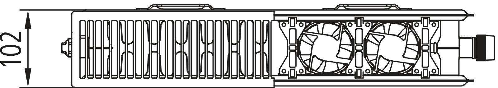 Kermi Wärmepumpen-Design-Flachheizkörper „x-flair Plan-V“ 180 × 50 cm in Farbkonzept