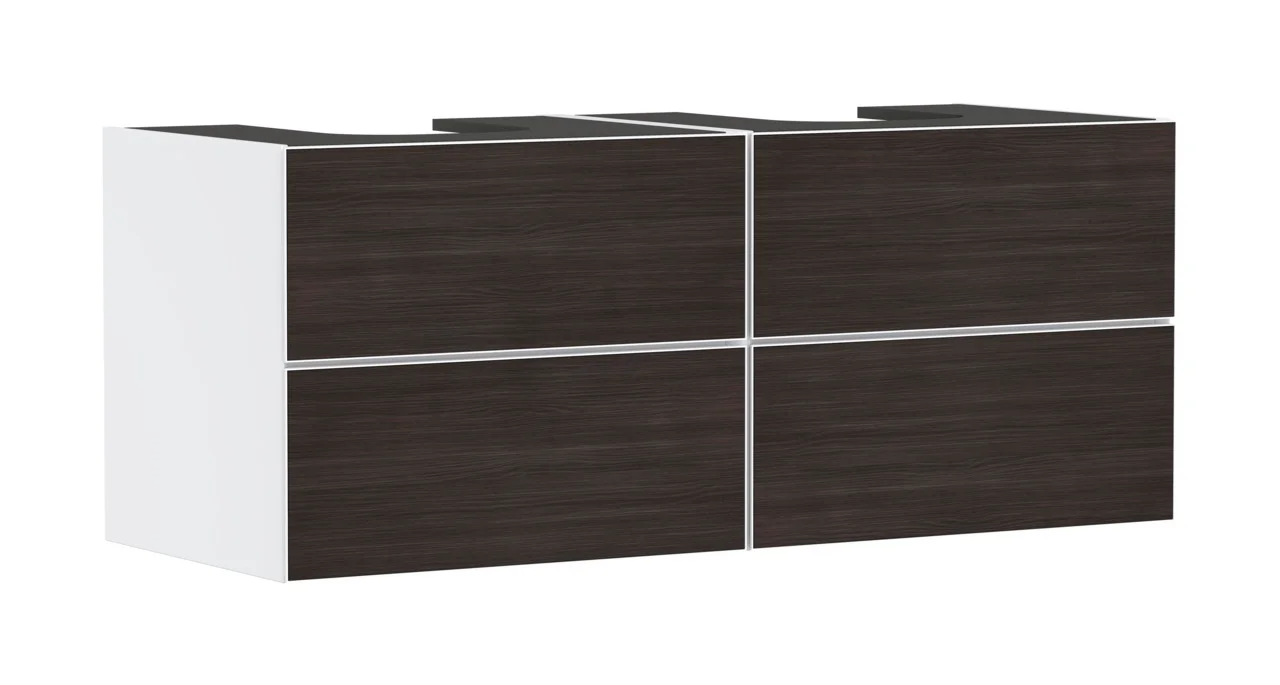 Hansgrohe Xevolos E Waschtischunterschrank Mattweiß 1370/550 mm mit 4 Schubkästen, griff- und geräuschlos