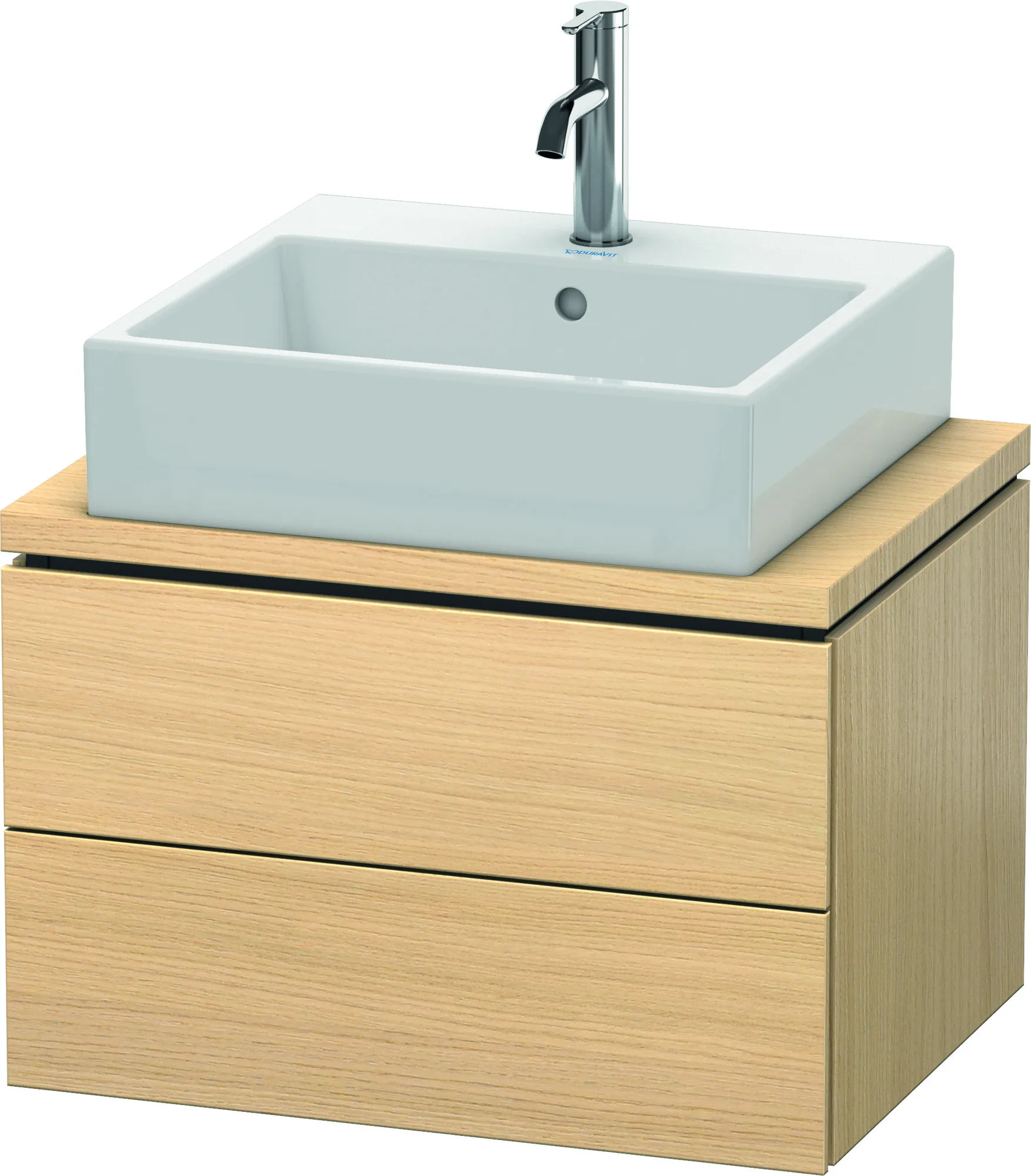 Duravit Waschtischunterschrank wandhängend „L-Cube“ 62 × 40 × 47,7 cm Mediterrane Eiche