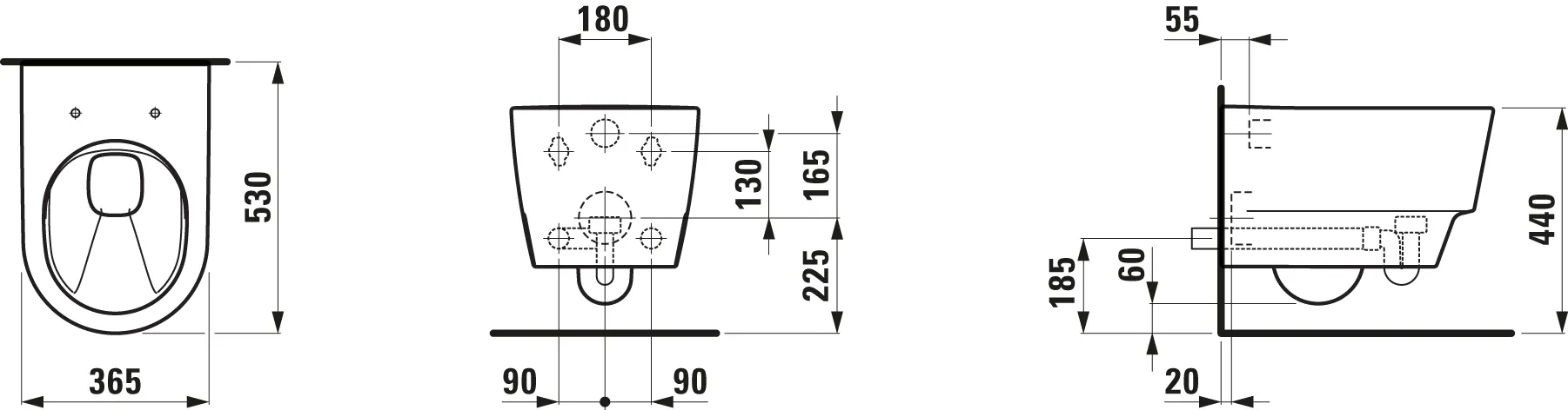 Laufen Urin-Trenn-WC Tiefspüler SAVE! 530x365x380 spülrandlos LCC weiß Laufen Urin-Trenn-WC Tiefspüler SAVE! 530x365x380 spülrandlos LCC weiß