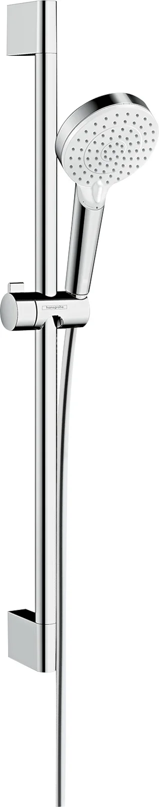 Hansgrohe Crometta Brausenset Vario EcoSmart+ – Handbrause mit 100 mm Kopf, Rain & IntenseRain Strahl, 4,8 l/min Durchfluss, 65 cm Brausestange, weiß/chrom Hansgrohe Crometta Brausenset Vario EcoSmart+ – Handbrause mit 100 mm Kopf, Rain & IntenseRain Strahl, 4,8 l/min Durchfluss, 65 cm Brausestange, weiß/chrom