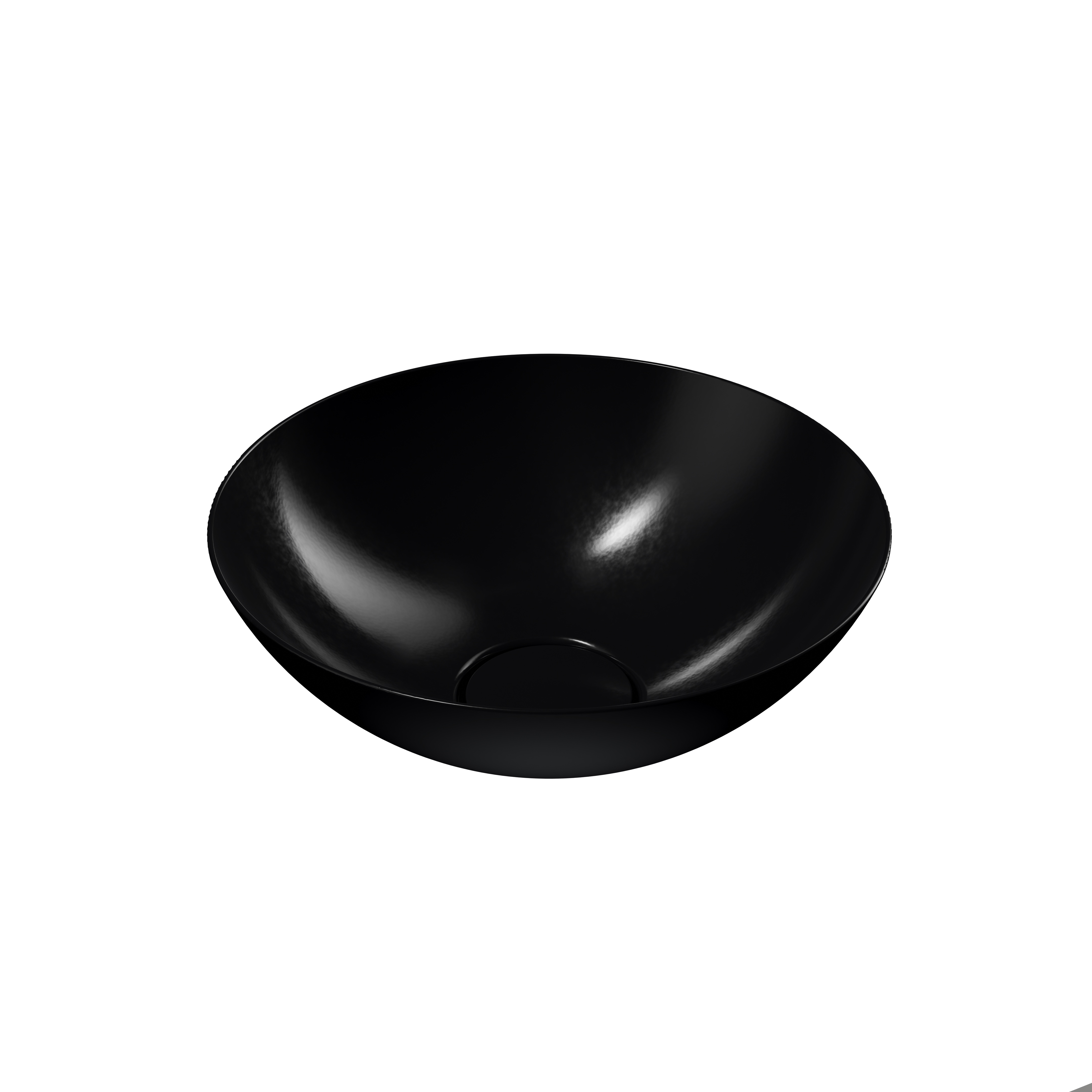 Waschtischschale ⌀ 30 × 12 cm in schwarz, mit Perl-Effekt
