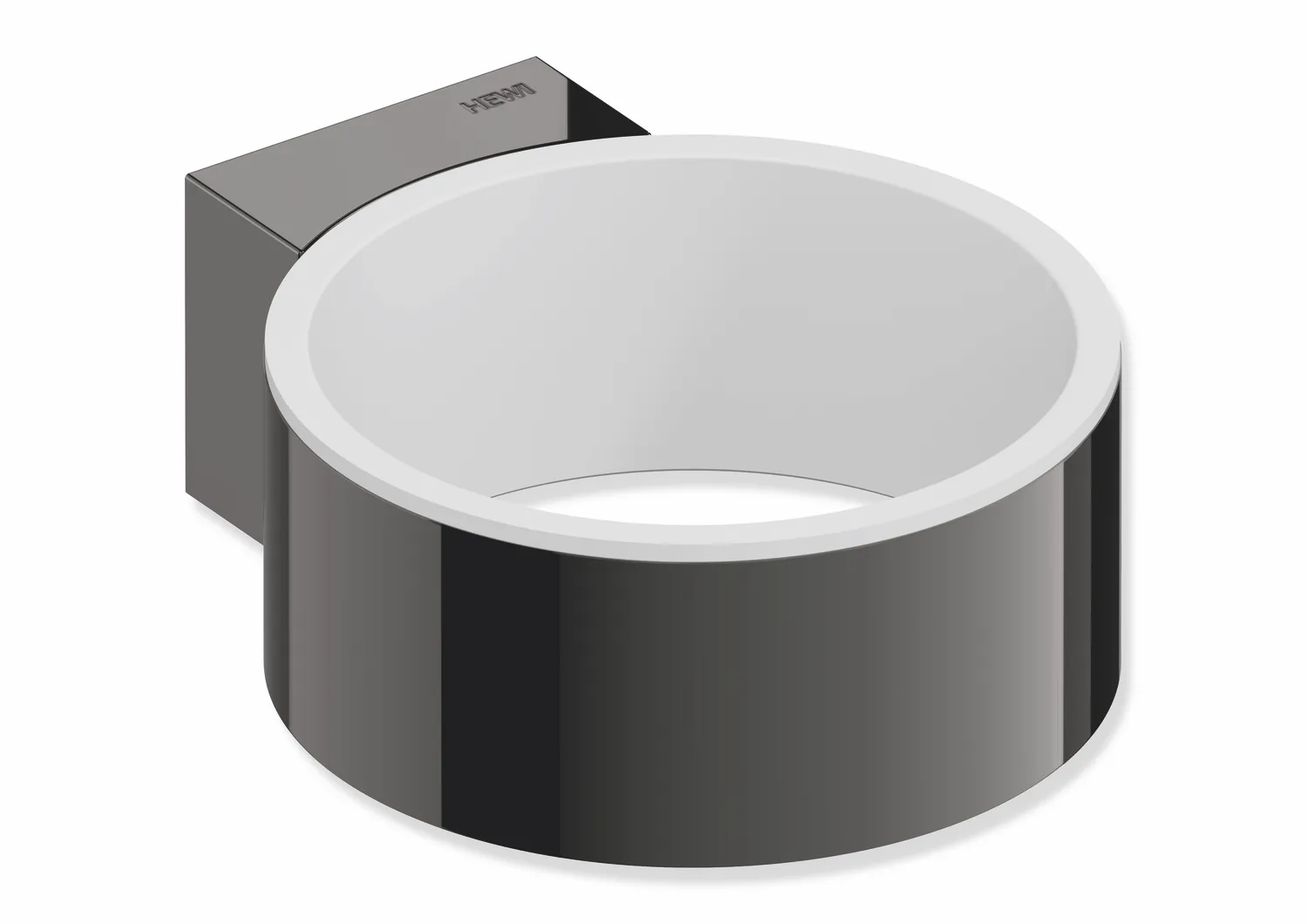 HEWI Föhnhalter System 900, Edelstahl PVD, Wandmontage, weiß HEWI Föhnhalter System 900, Edelstahl PVD, Wandmontage, weiß