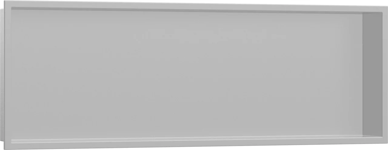 Hansgrohe XtraStoris Original Wandnische mit Rahmen, pulverbeschichtet, Edelstahl V2A, 300 x 900 x 100 mm, Einbautiefe 100 mm