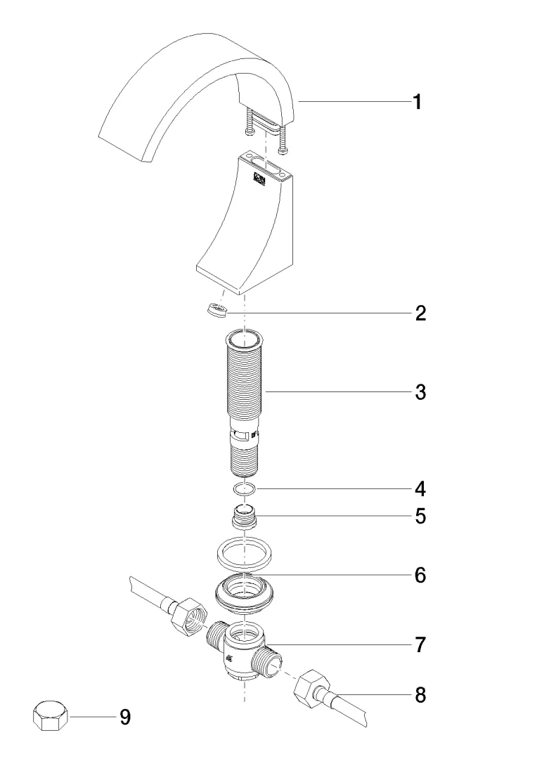 Waschtisch-Stand-Auslauf ohne Ablaufgarnitur CYO Chrom 13715811 Waschtisch-Stand-Auslauf ohne Ablaufgarnitur CYO Chrom 13715811