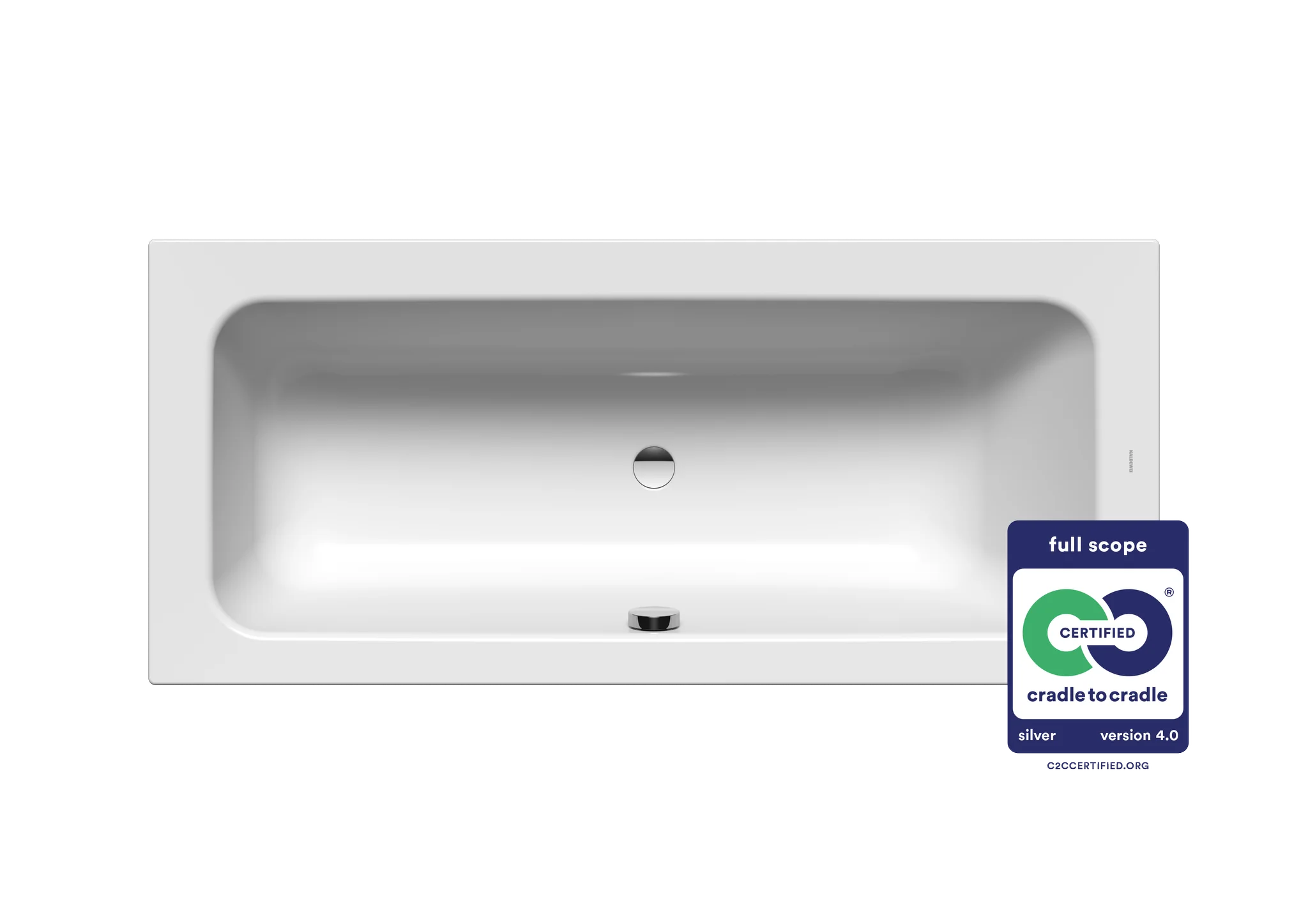 Kaldewei Badewanne „Puro Set Wide“ rechteck 170 × 75 cm, ohne Grifflochbohrungen, links in alpinweiß