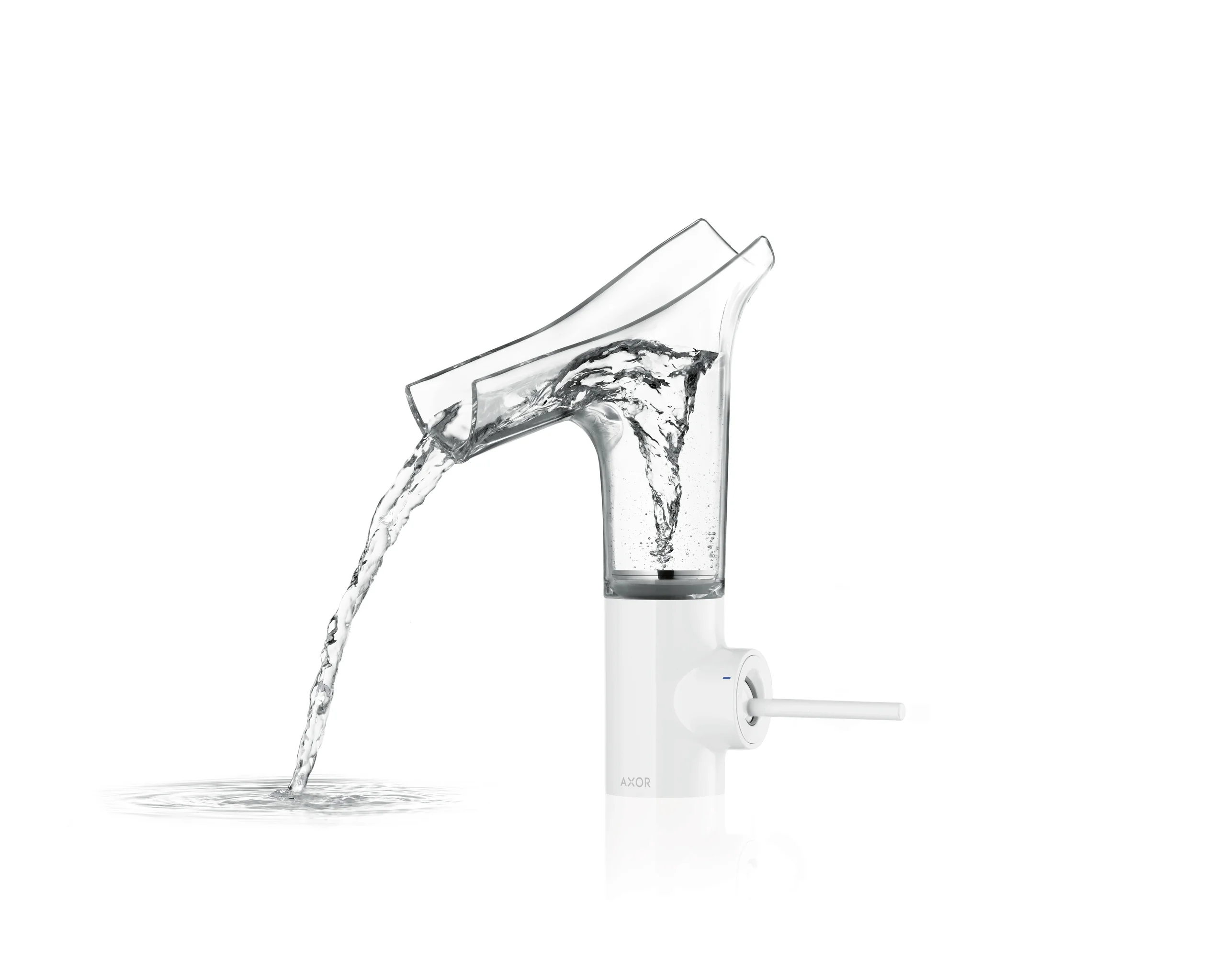Hansgrohe AXOR Starck V Einhebel-Waschtischmischer chrom, Ausladung 125 mm, ComfortZone 140, Glasauslauf, Keramikmischsystem Hansgrohe AXOR Starck V Einhebel-Waschtischmischer chrom, Ausladung 125 mm, ComfortZone 140, Glasauslauf, Keramikmischsystem