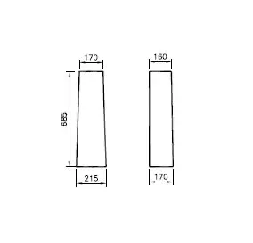 VitrA S20 Sanitärkeramik Stand-Säule Weiß Hochglanz VitrA S20 Sanitärkeramik Stand-Säule Weiß Hochglanz