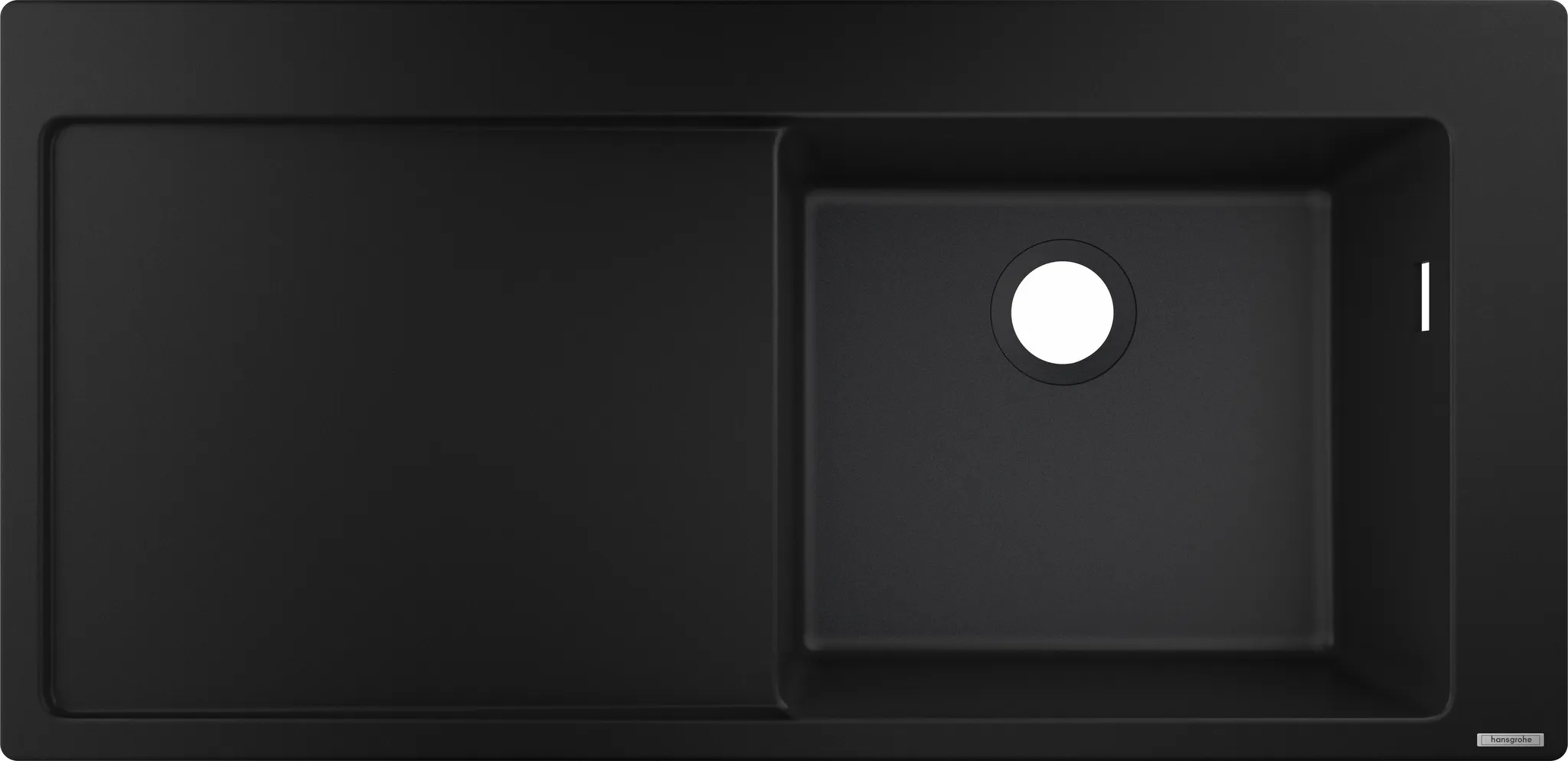 Hansgrohe S51 S514-F450 Einbauspüle 450 mit Abtropffläche links, Graphitschwarz Hansgrohe S51 S514-F450 Einbauspüle 450 mit Abtropffläche links, Graphitschwarz