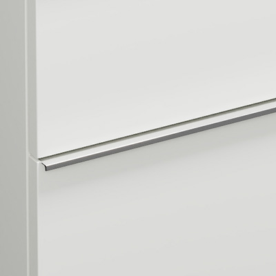 Hochschrank, 2 Türen;4 Glaseinlegeböden;1 fester Boden, Tiefe: 320 mm, Breite: 350 mm, Höhe: 1760 mm