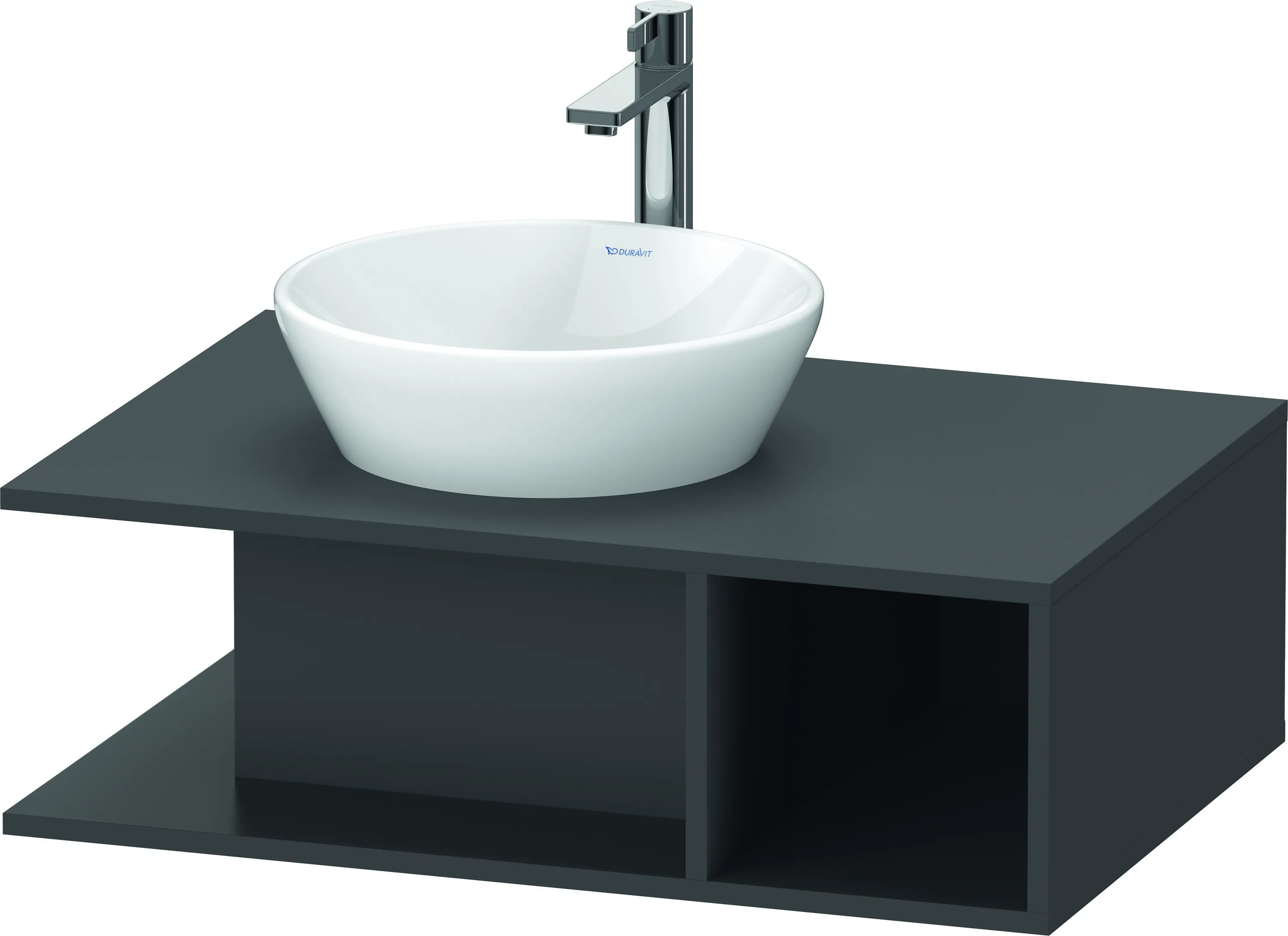 Duravit Waschtischunterschrank wandhängend „D-Neo“ 80 × 26 × 55 cm Graphit Matt