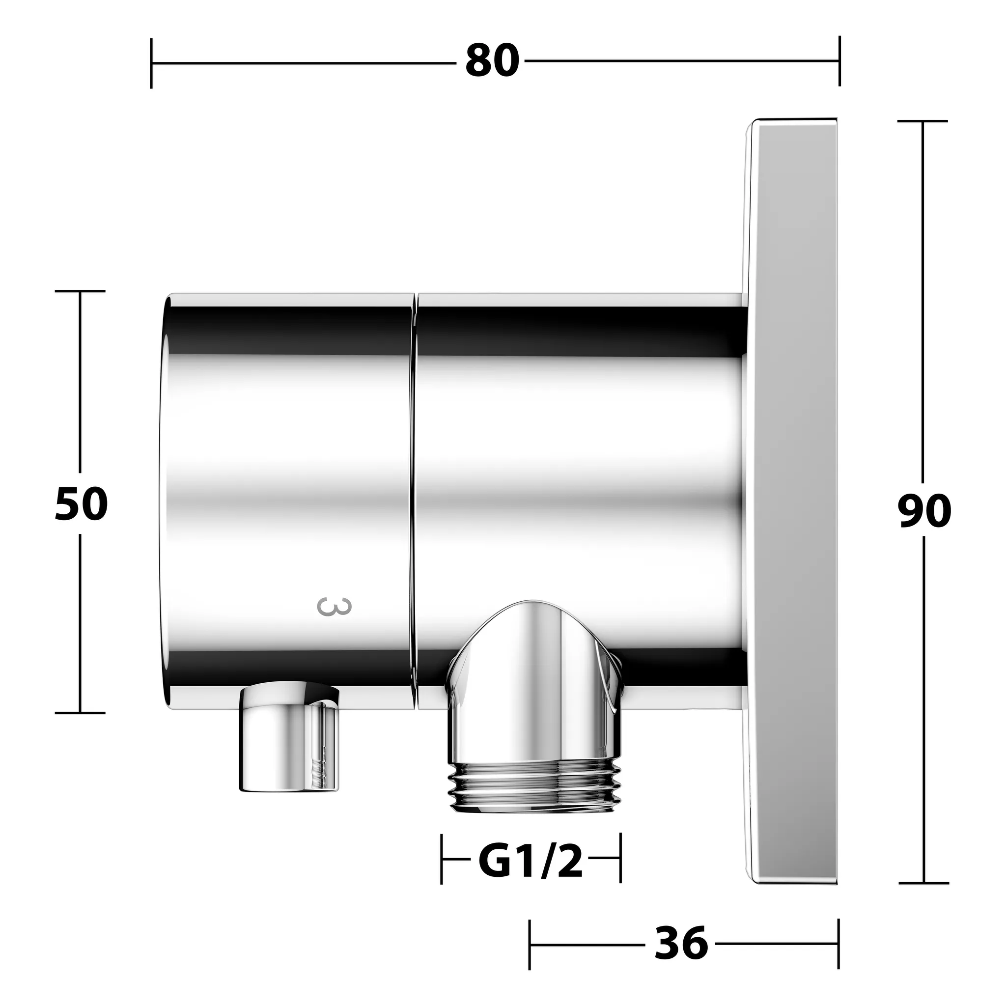 IXMO 59548011202 3-Wege Umstellventil UP DN15 mit Schlauchanschl./Brauseh. IXMO Comfort, eckig verchromt IXMO 59548011202 3-Wege Umstellventil UP DN15 mit Schlauchanschl./Brauseh. IXMO Comfort, eckig verchromt