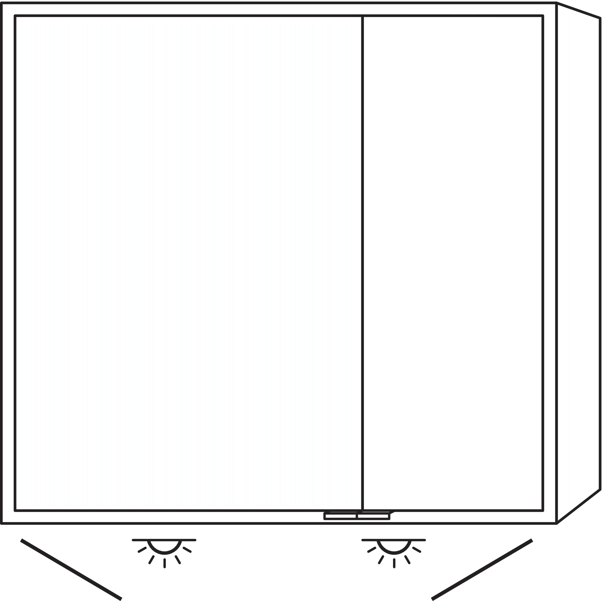 Sanipa Spiegelschrank „Milo“ 80 × 75 × 16,8 cm in Eiche-Nordic