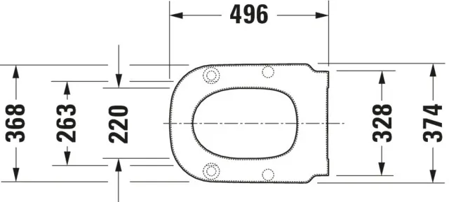 Duravit WC-Sitzring „D-Code“ Vital 36,8 × 49,6 × 4,2 cm in, Scharniere Edelstahl Duravit WC-Sitzring „D-Code“ Vital 36,8 × 49,6 × 4,2 cm in, Scharniere Edelstahl