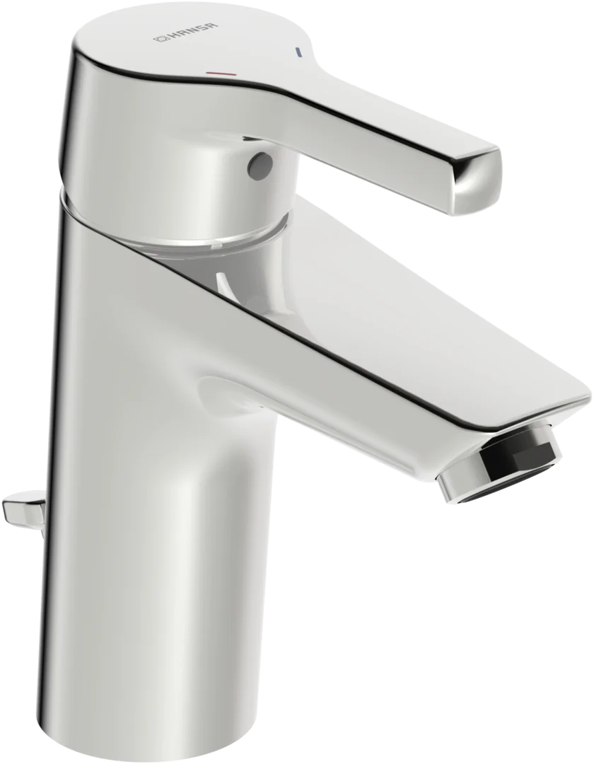 HA Einhebelmischer Waschtischbatterie HANSAPALENO XL 5641 Ablaufgarnitur mit Zugstange Ausladung 110 mm DN15 Chrom