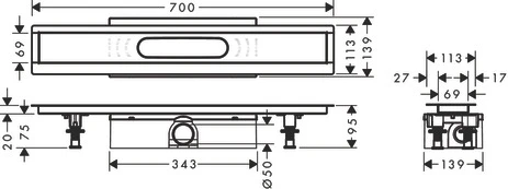 Komplettset uBox universal für Standardinstall.700mm für DR FS