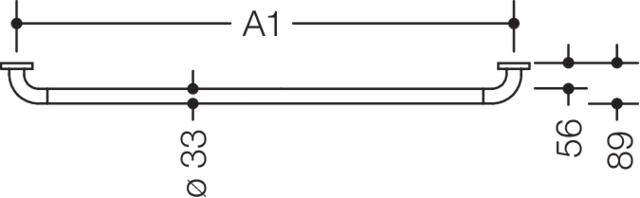 HEWI Haltegriff „Serie 801“ in Anthrazitgrau