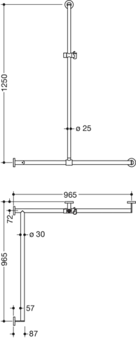 HEWI Haltegriff Ausführung links „System 900“ in Schwarz tiefmatt / Chrom HEWI Haltegriff Ausführung links „System 900“ in Schwarz tiefmatt / Chrom