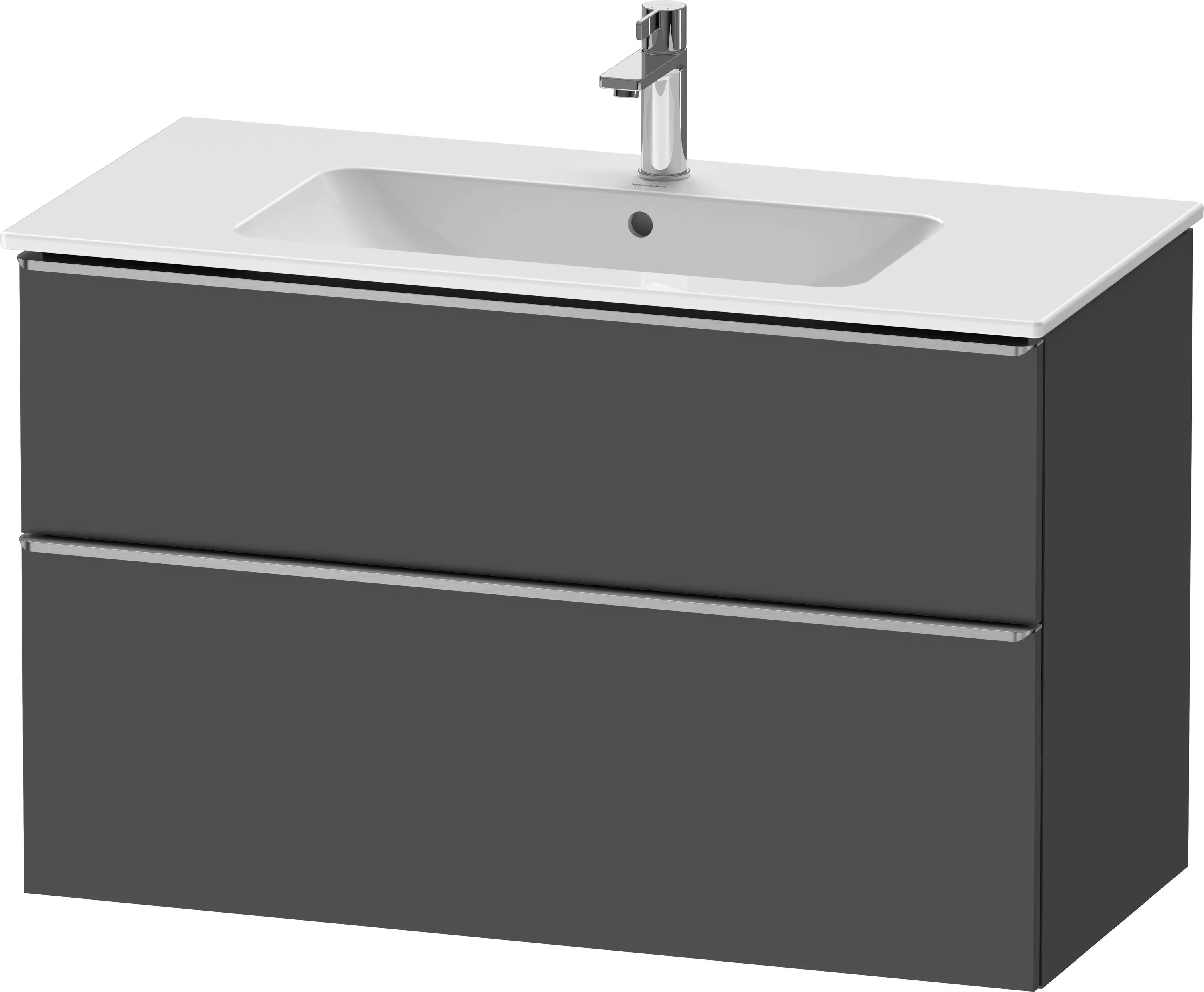 Duravit Waschtischunterschrank wandhängend „D-Neo“ 101 × 62,5 × 46,2 cm Graphit Matt