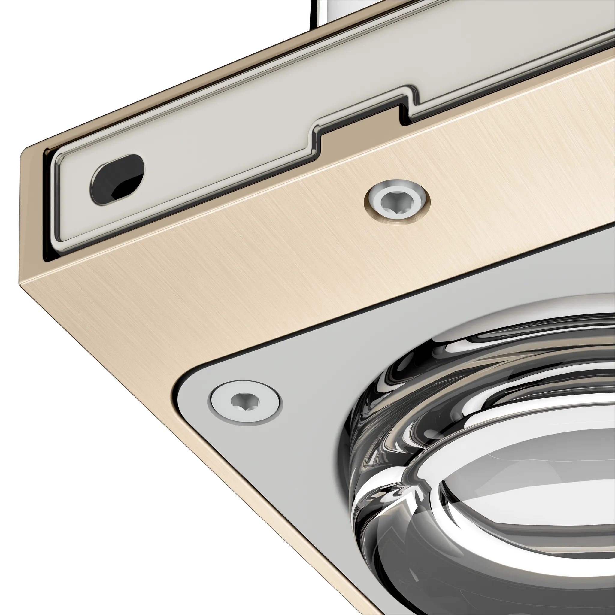 KEUCO EDITION 11 Glashalter mit Echtkristall-Glas Bronze gebürstet