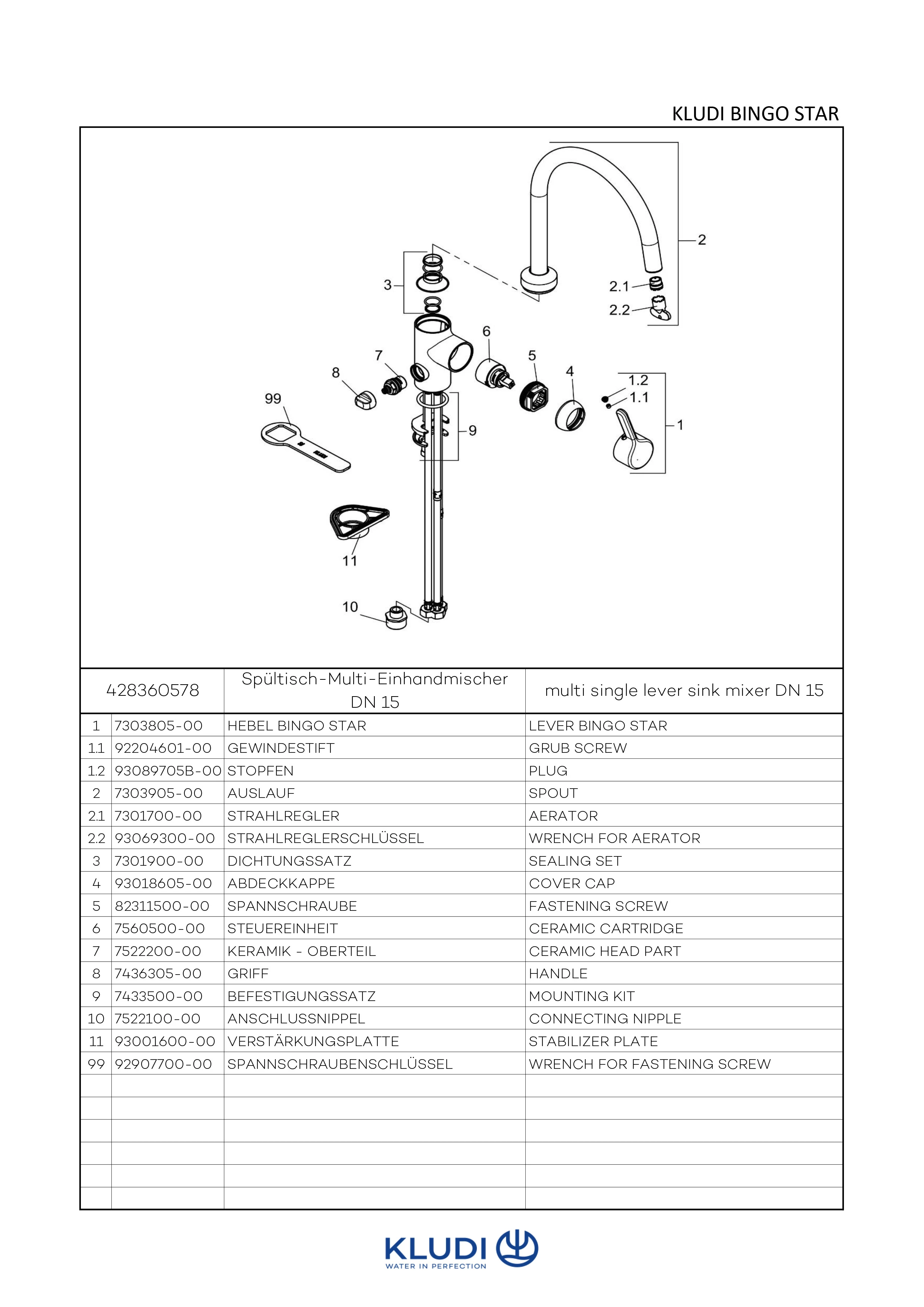 BINGO STAR SpültischMultiEHM DN 15 chrom BINGO STAR SpültischMultiEHM DN 15 chrom