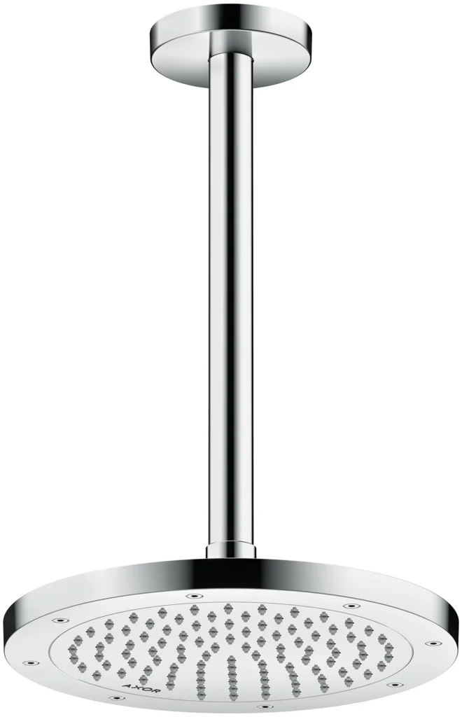 Hansgrohe AXOR ShowerSolutions Kopfbrause 245 1jet EcoSmart Chrom, 245 mm, verstellbarer Winkel, abnehmbar zur Reinigung, G 1/2 Anschluss