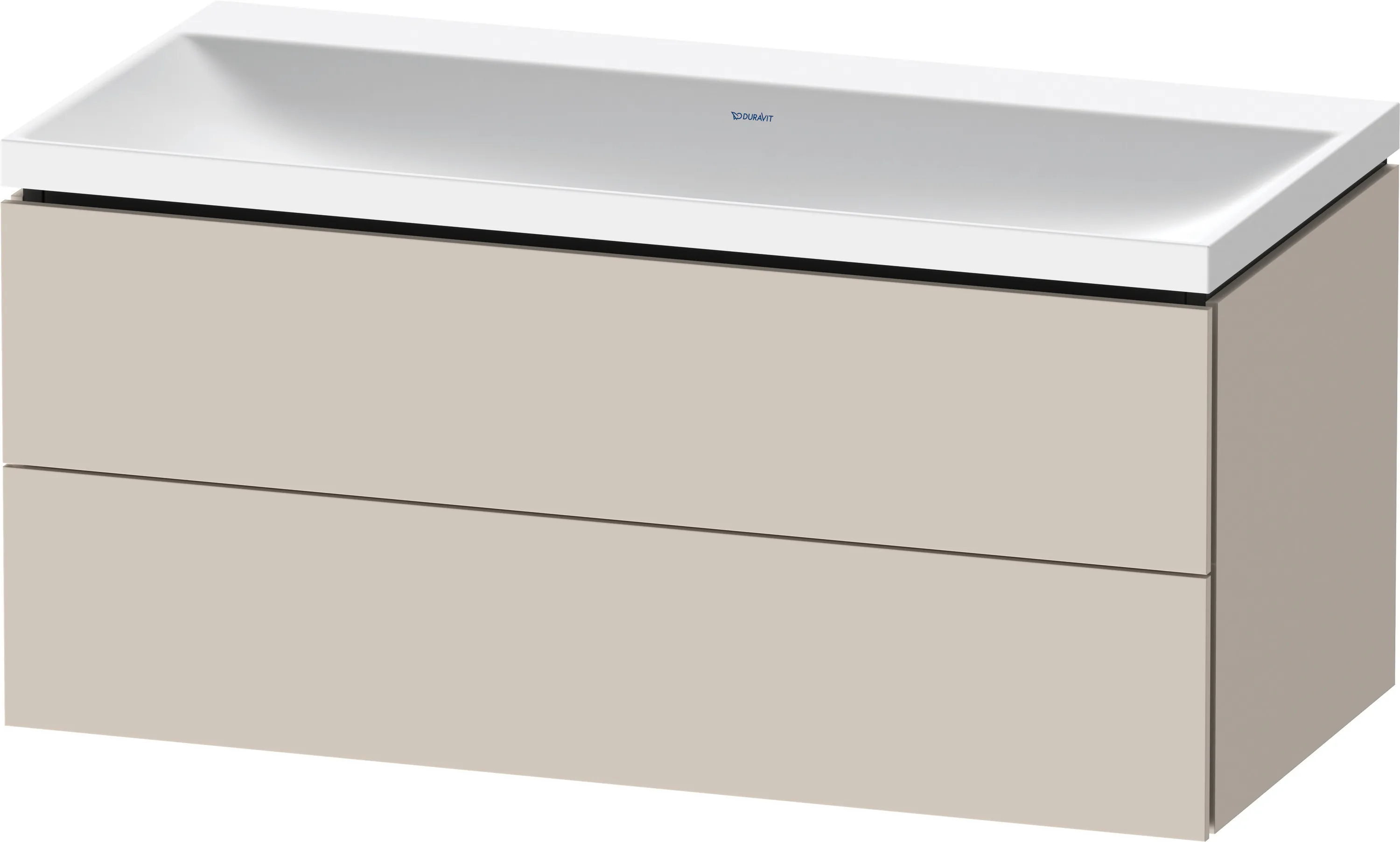 Duravit Möbelset c-shaped Set wandhängend wandhängend „L-Cube“ 100 × 48 × 48 cm Taupe Matt