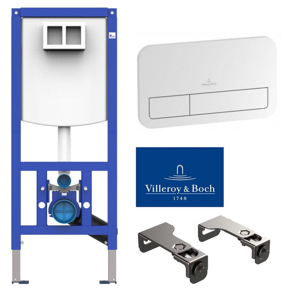 Villeroy & Boch / Sanit WC-Element für den Trockenbau mit ViConnect Betätigungsplatte weiß