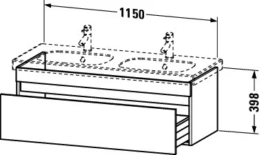Duravit Waschtischunterschrank wandhängend „DuraStyle“ 115 × 39,8 × 45,3 cm Duravit Waschtischunterschrank wandhängend „DuraStyle“ 115 × 39,8 × 45,3 cm