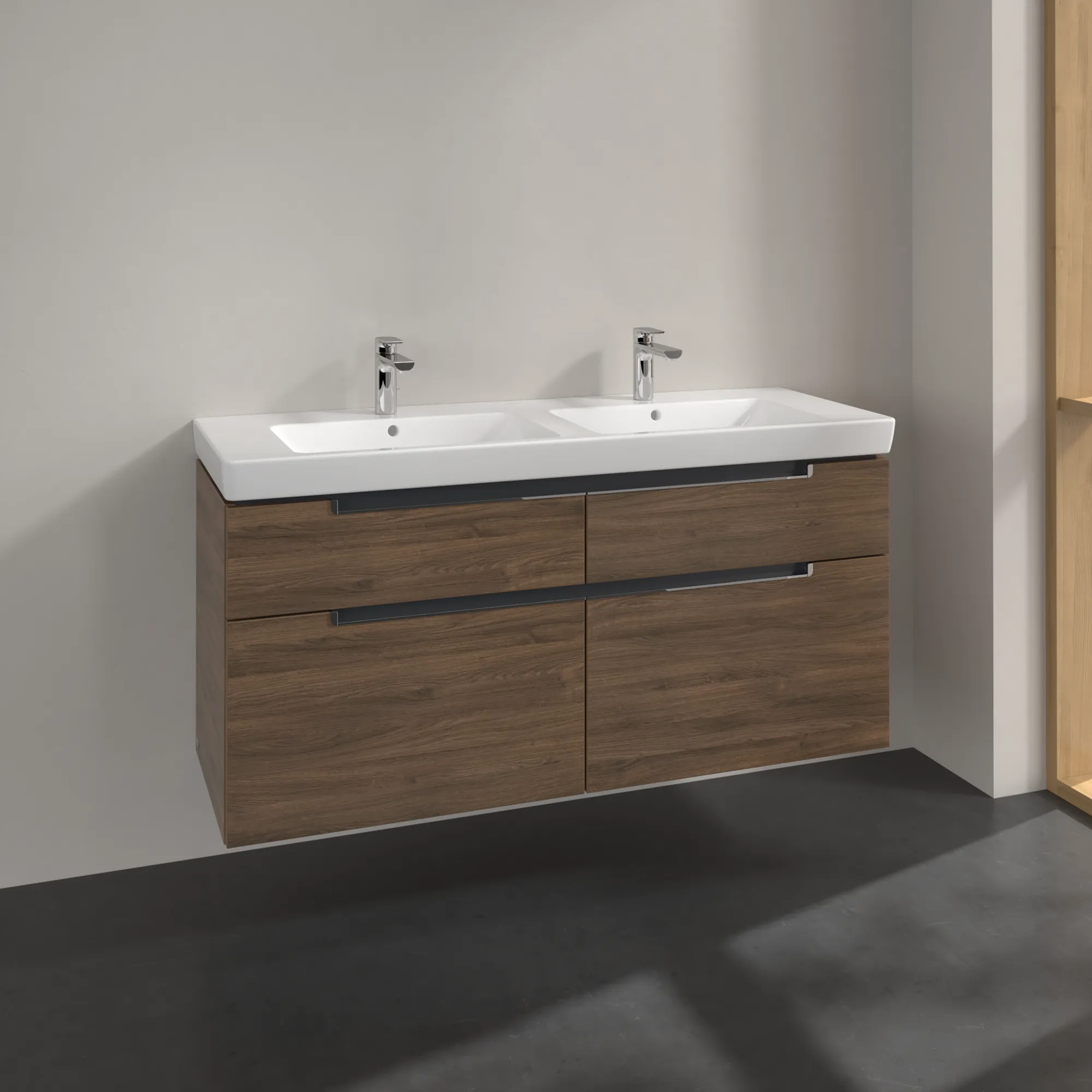 Villeroy & Boch Waschbeckenunterschrank Subway 2.0, Arizona Oak, 1287 x 590 x 449 mm, 4 Auszüge, SoftClosing, Wandmontage Villeroy & Boch Waschbeckenunterschrank Subway 2.0, Arizona Oak, 1287 x 590 x 449 mm, 4 Auszüge, SoftClosing, Wandmontage